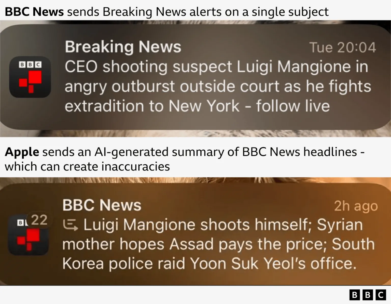 AI-generated BBC news summary