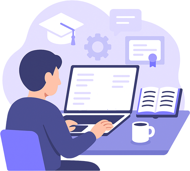 Team reviewing self-paced voucher options